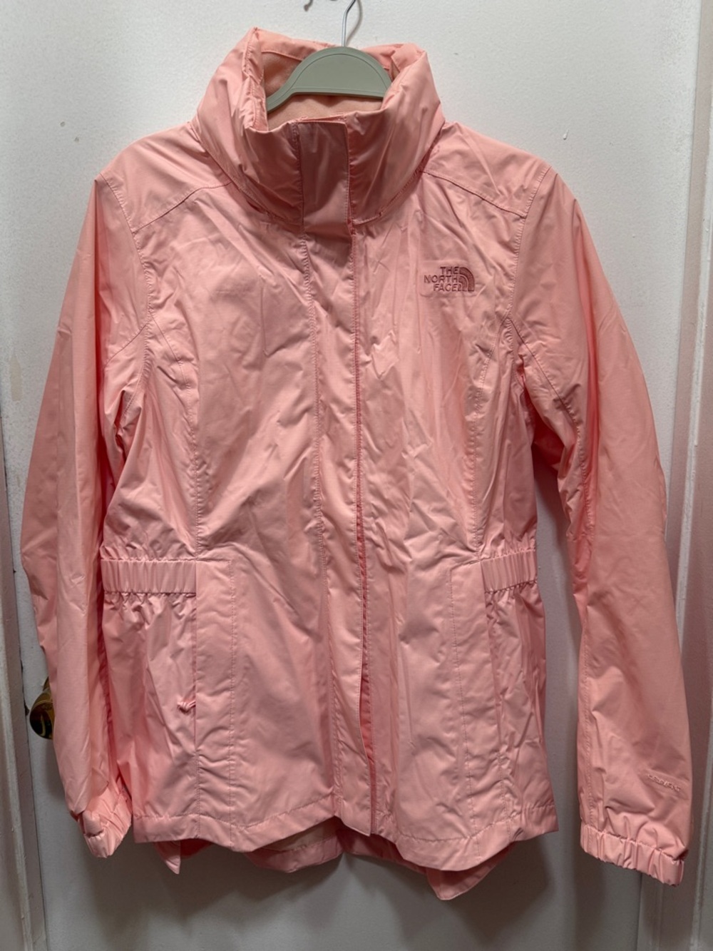 The North Face Pale Pink Packable Rain Jacket